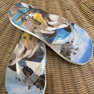 NEW Aaron Chang Vintage SUPER RARE FLIP FLOPS size 6 OLD STOCK